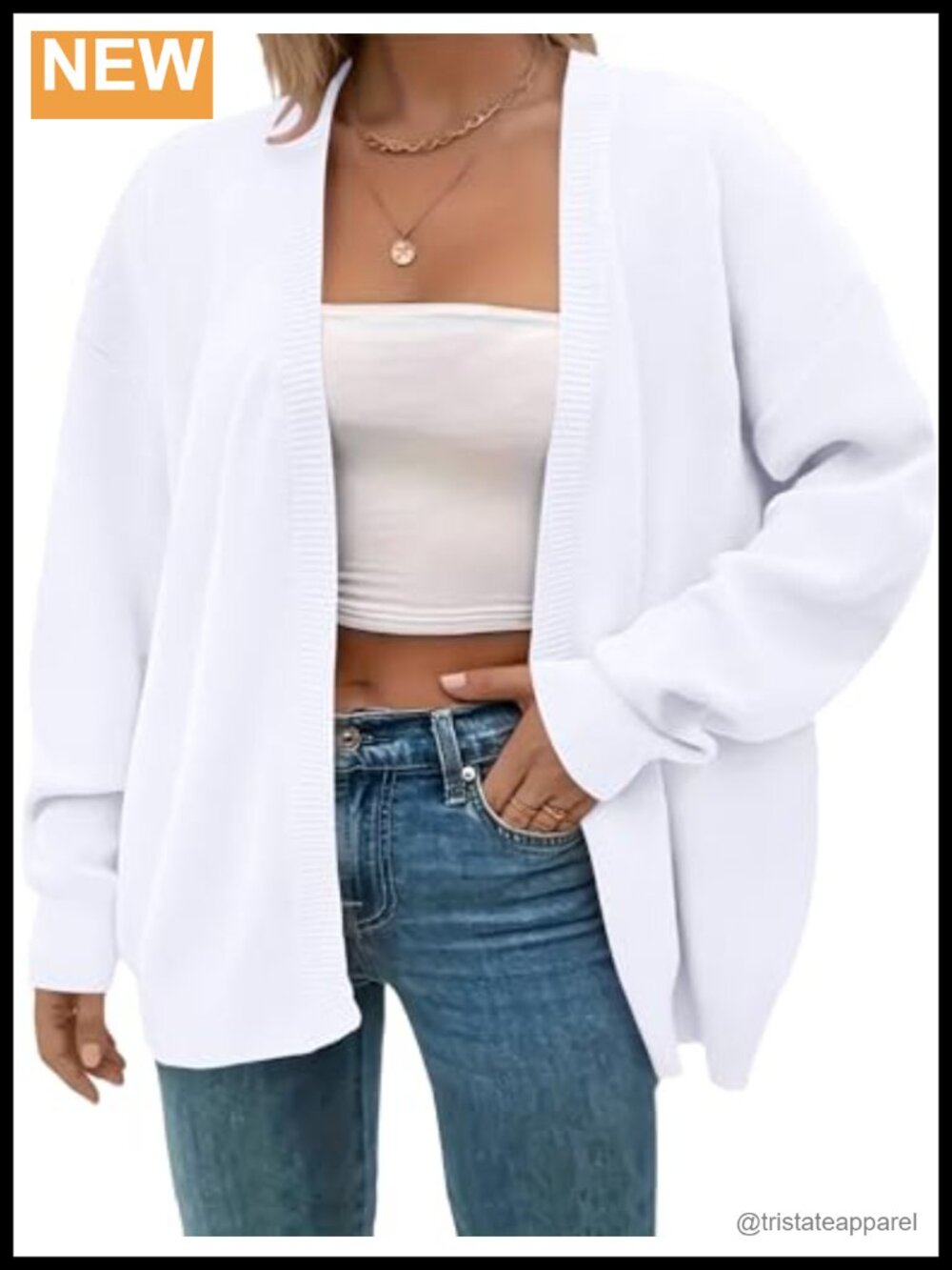 Plus Size Chunky Knit Cardigan Sweater Loose Oversized Long Sleeve V-Neck